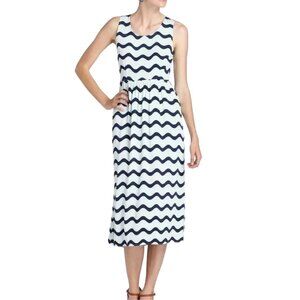 Dusen Dusen Wave Print Sleeveless Midi Dress 4